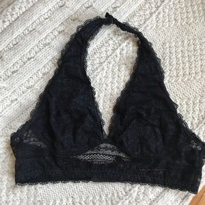 Black Halter Bralette Sz XL